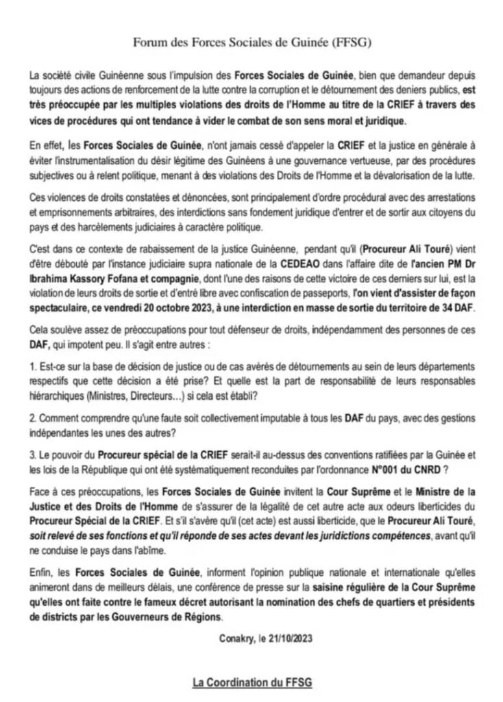 Interdiction De Sortie Du Territoire Des Daf Pr Occup Es Les Forces